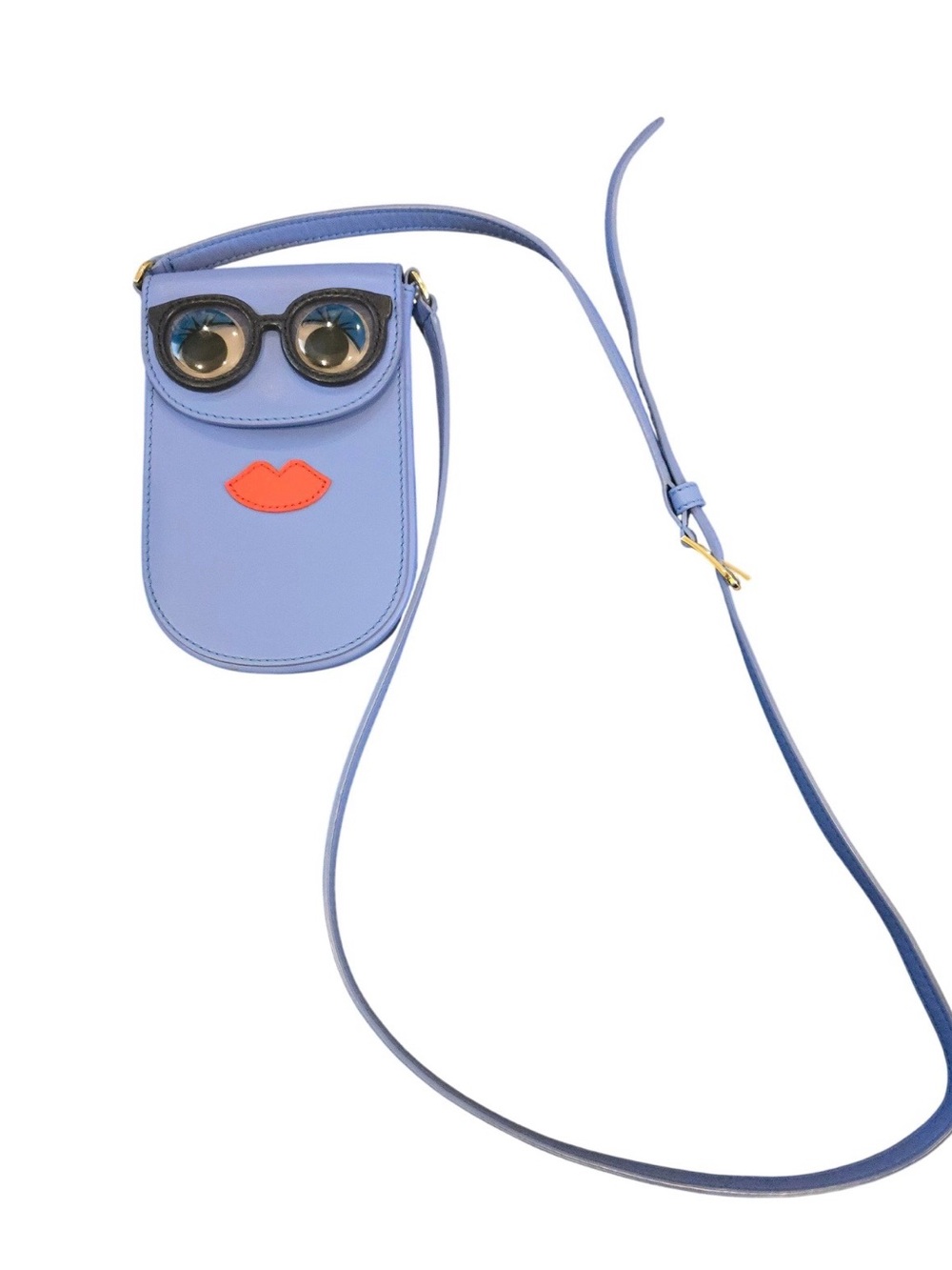 Tory Burch face motif googly eyes phone crossbody bag purse